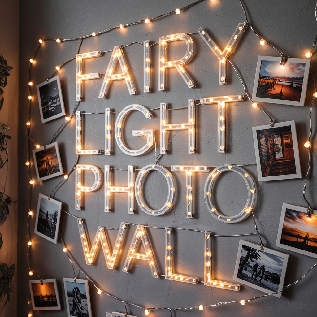 Fairy Light Photo Wall