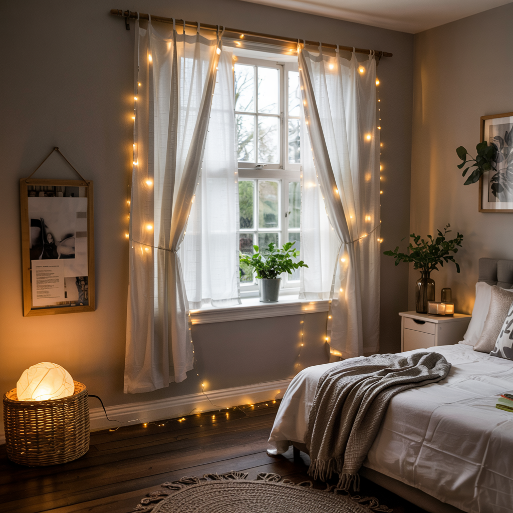 Curtain Fairy Lights for Window Dressing