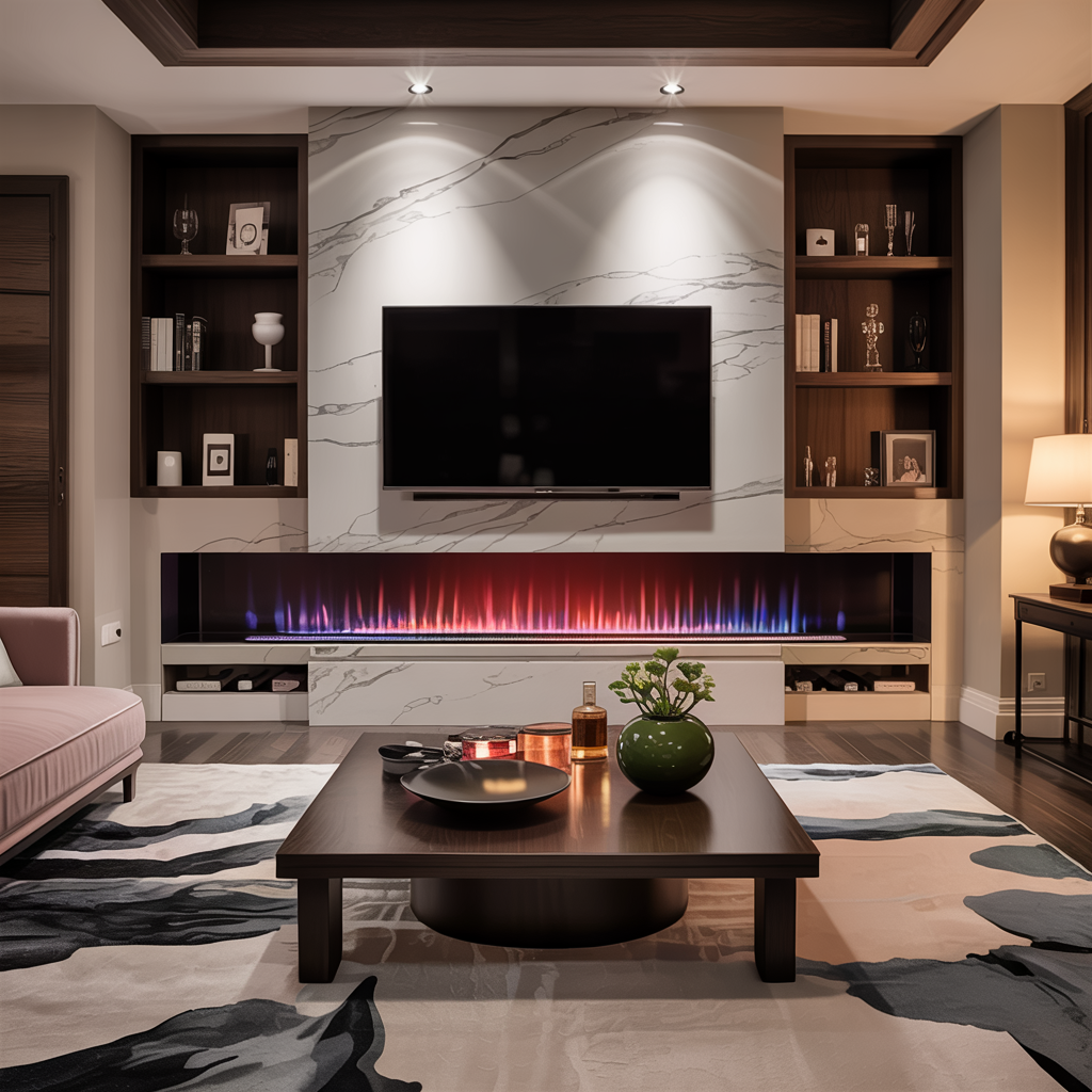 LED Fireplace Integration