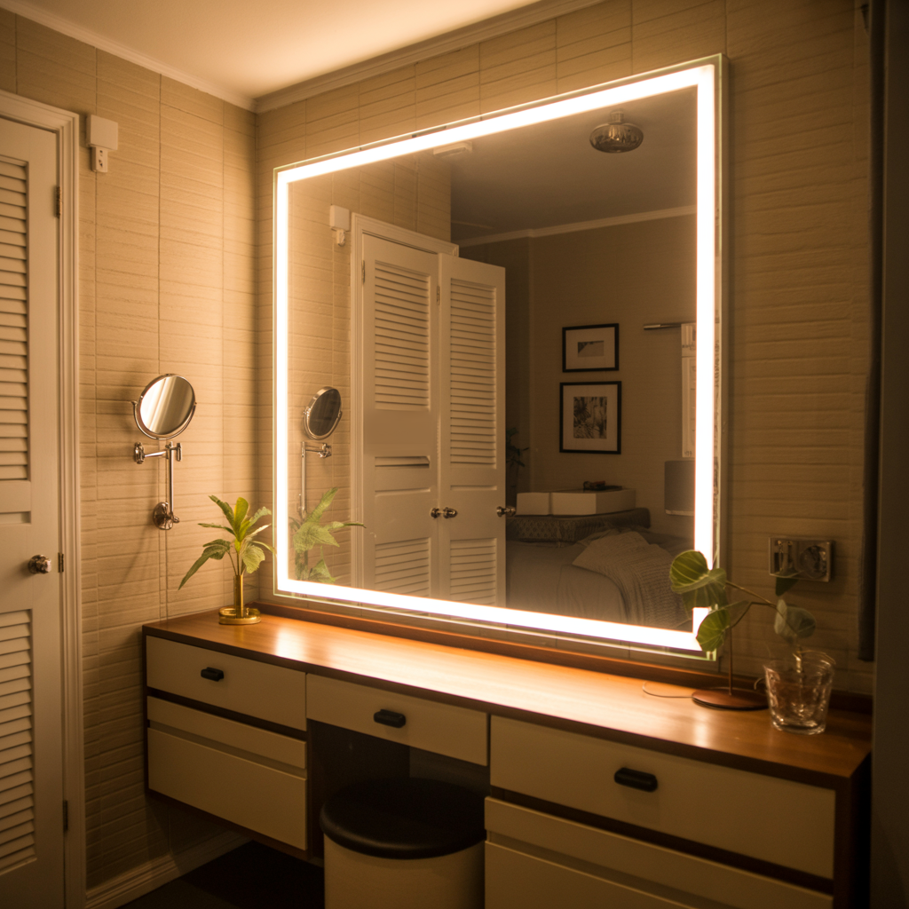 Mirror Backlighting for Bathrooms and Dressers